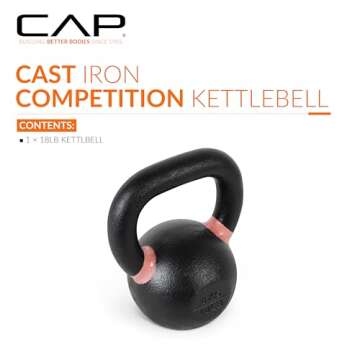 CAP Barbell Cast Iron Competition Kettlebell Weight, 18 Pounds