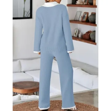 Chic ZESICA Women's Two Piece Sweater Lounge Set