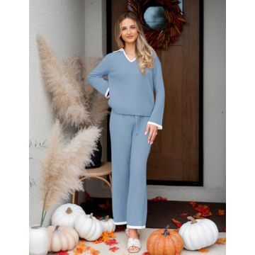Chic ZESICA Women's Two Piece Sweater Lounge Set