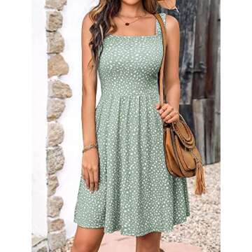 HUHOT Sundresses Summer Casual Beach Dresses for Women 2024 Vacation Sexy Boho Graduation Easter Vacation Dress for Teens Spring Wedding Guest Mini Women's Elegant Casual Cute Spring Dresses