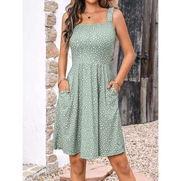 HUHOT Sundresses Summer Casual Beach Dresses for Women 2024 Vacation Sexy Boho Graduation Easter Vacation Dress for Teens Spring Wedding Guest Mini Women's Elegant Casual Cute Spring Dresses