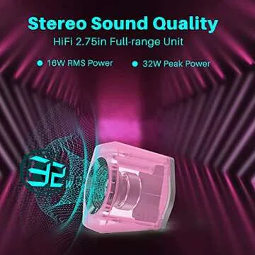 Edifier G2000 32W PC Computer Speakers for Gaming Desktop PC Laptop Mac Computer Woofer Speakers Bluetooth USB 3.5mm AUX Inputs RGB Lights Multimedia Speakers Pink