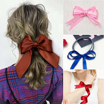 1/4" x 50 Yards Gold Double Faced Satin Ribbon,Solid Color High Density Fabric Ribbon Rolls,Great for Gift Wrapping,Sewing,Crafts,DIY Bows and Christmas,Wedding,Party Decoration