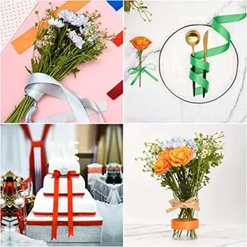 Premium Gold Double Faced Satin Ribbon for Crafts and Gifts