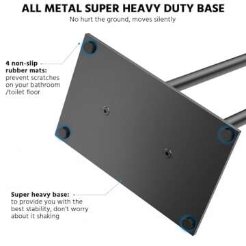 CISILY Black Toilet Paper Holder Stand with Phone Shelf, Bathroom Toliet Decor Decoration. Tissue Roll Free Standing Storage, Rv Accessories, Apartment Restroom Household Home Essentials