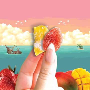 Final Boss Extremely Super Sour Candy, Natural Chewy Dried Strawberry & Mango Gummies Made with Dried Fruit, Dye & Gluten Free, Low Calorie Healthy Snack for Kids & Adults