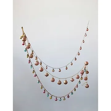 Creative Co-Op Mercury Glass Ball Ornament, Pink and Gold Marbled Finish