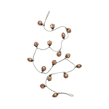 Creative Co-Op Mercury Glass Ball Ornament, Pink and Gold Marbled Finish