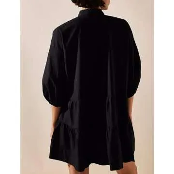 HangNiFang Women's Babydoll Dress with Pockets