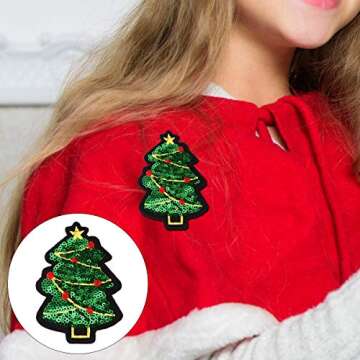 10pcs Christmas Iron On Embroidered Patches for Crafts