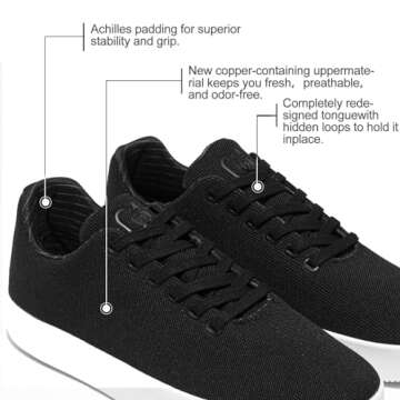 Fashion Cushion Loafers,Non-Slip Lightweight Breathable Hands Free Slip-in Sneakers,Comfortable Unis...
