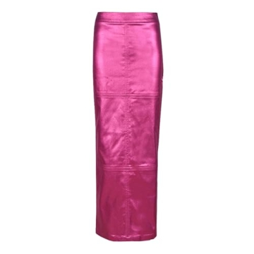 Stylish Faux-Leather LEOROO Long Skirt for Women