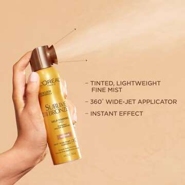 L'Oreal Sublime Bronze Self-Tanning Mist for Natural Glow