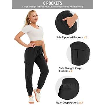 Women's Cargo Pants Lightweight Quick Dry 6 Pocket Outdoor