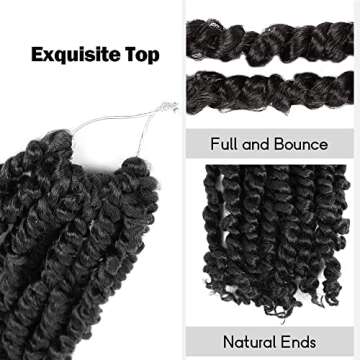 WUDAS 22" Passion Twist Hair - Pre-twisted Crochet Braids
