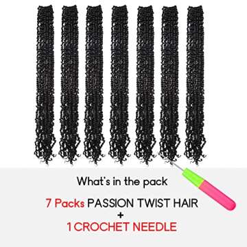 WUDAS 22" Passion Twist Hair - Pre-twisted Crochet Braids