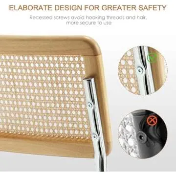 Zesthouse Natural Rattan Dining Chairs Set of 2