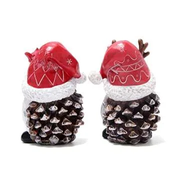 Hodao 2 PCS Christmas Gnomes Decorations Xmas Hat Gnomes Figurines Christmas Decors Handmade Elf Scandinavian Tomte Gnomes Figurines for Xmas Decor Gift - Christmas Party Home Gnomes Decorations