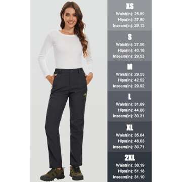 MAGCOMSEN Women's Insulated Waterproof Softshell Pants