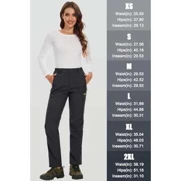 MAGCOMSEN Women's Insulated Waterproof Softshell Pants