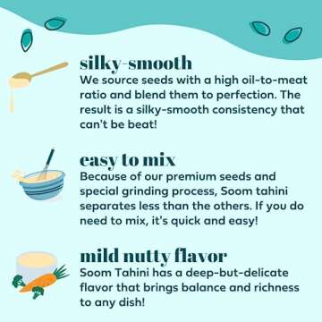 Soom Premium Tahini Paste - Silky Smooth & Vegan
