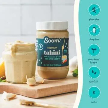 Soom Premium Tahini Paste - Silky Smooth & Vegan