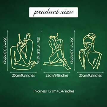 Photect Minimalist Metal Wall Art for Elegant Home Decor