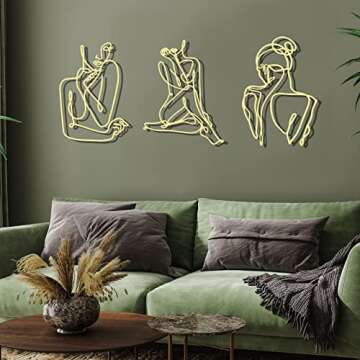 Photect Minimalist Metal Wall Art for Elegant Home Decor