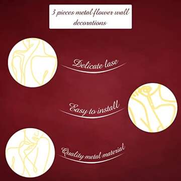 Photect Minimalist Metal Wall Art for Elegant Home Decor