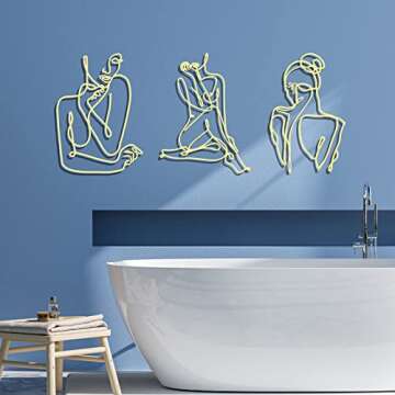 Photect Minimalist Metal Wall Art for Elegant Home Decor