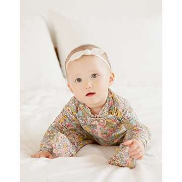 VAENAIT BABY Toddler Boys Girls Solid Footie Pajama Cozy Modal Floral 6-9M