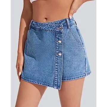 Trendy Flvsun High Waisted Denim Shorts for Women