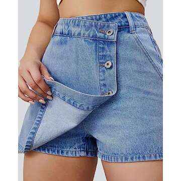 Trendy Flvsun High Waisted Denim Shorts for Women