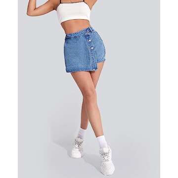 Trendy Flvsun High Waisted Denim Shorts for Women