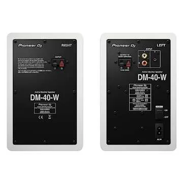 Pioneer DJ DM-40-W - 21W 4" Two-Way Active Monitor - White (Pair)