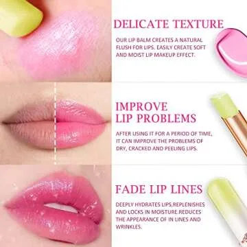 evpct Color Changing Tinted Lip Balms - Gift Set for Women