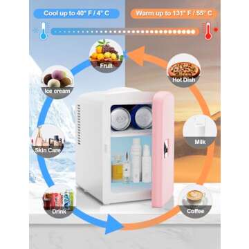PERSONAL CHILLER Portable Mini Fridge Cooler for Home