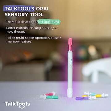 TalkTools Sensi Kit & 14 Tips - Sensory Therapy Tool for Speech and Feeding, Autism Sensory Products...
