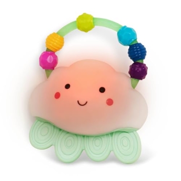 Engaging B. Toys Baby Light-Up Cloud Rattle for Infants