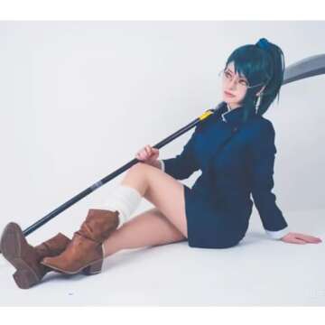 Kugisaki Nobara School Uniform Cosplay JJK Costume Women Girls Sailor Pleated Skirt Suit with Bag Halloween(S, MakiDress)