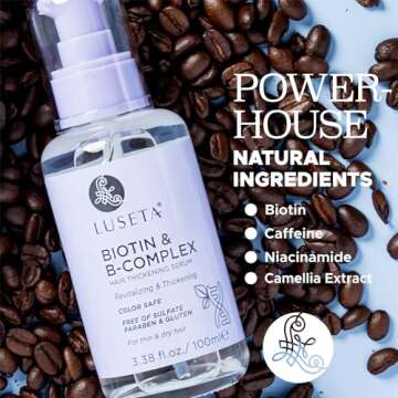 Luseta Biotin Hair Oil for Thinning Hair Growth 3.38oz