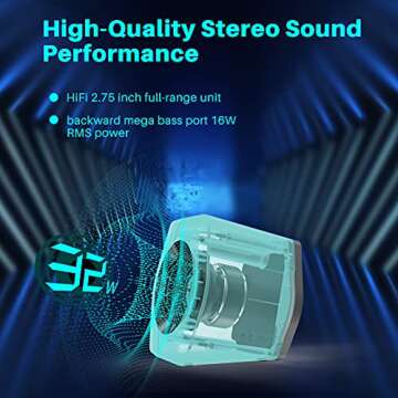 G2000 32W PC Computer Speakers for Gaming Desktop PC Laptop Mac Computer Woofer Speakers Bluetooth U...