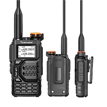QUANSHENG UV-K5 Walkie Talkie Dual Band 5W Rechargeable Two Way Radio NOAA Emergency Weather Receive...