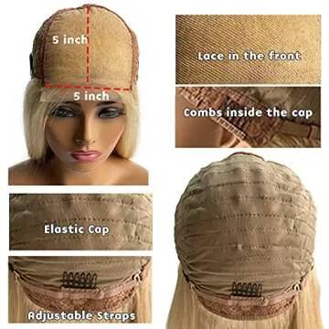 Luxurious 5x5 Human Hair Closure Wig in Blonde