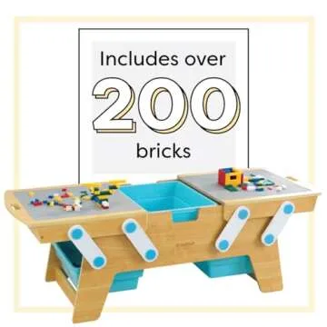 KidKraft Building Bricks Play N Store Table for Kids