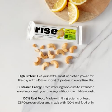 Rise Pea Protein Bar Vegan Lemon Cashew Snack