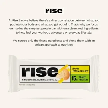 Rise Pea Protein Bar Vegan Lemon Cashew Snack