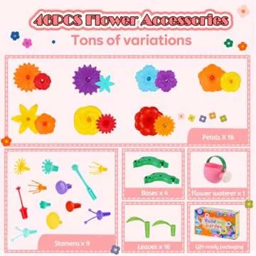 FUNZBO Flower Garden Building Toys for Kids - Creative STEM Fun