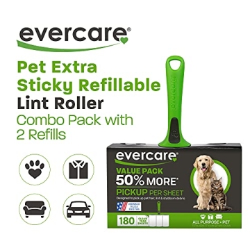 Evercare Pet Hair Lint Roller with Refills for Easy Cleaning