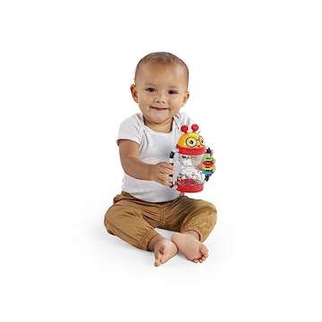 Baby Einstein Cal’s Sensory Shake-up Developmental Activity Rattle Toy, BPA Free, for Infants Ages...